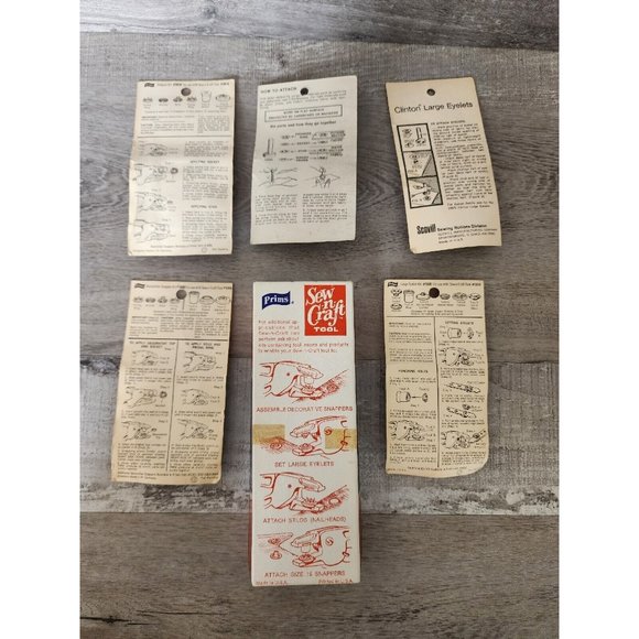 Vintage Prims Sew N Craft Tool to Set Snaps Studs Eyelets With Accessories - Picture 8 of 10